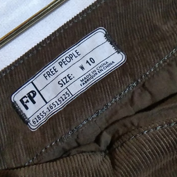 *SOLD* Free People Olive Corduroy Mini Skirt - Picture 6 of 6